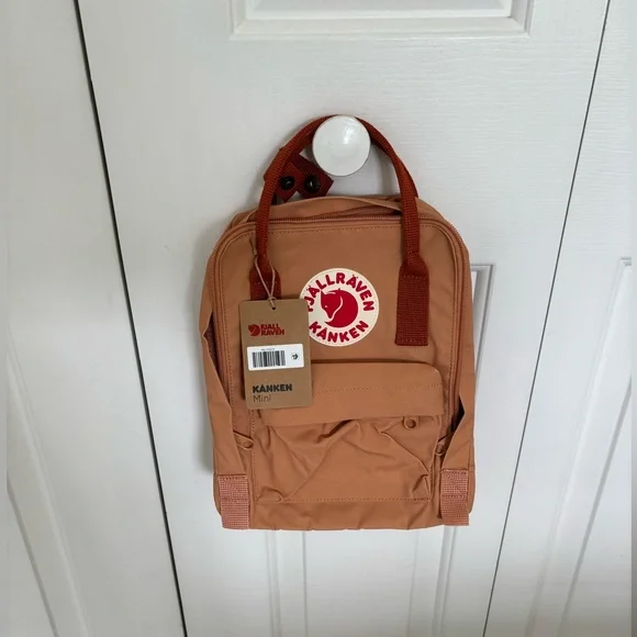 Fjällräven Kånken Mini Backpack Peach Sand Terracotta Brown NWT - Picture 3 of 7